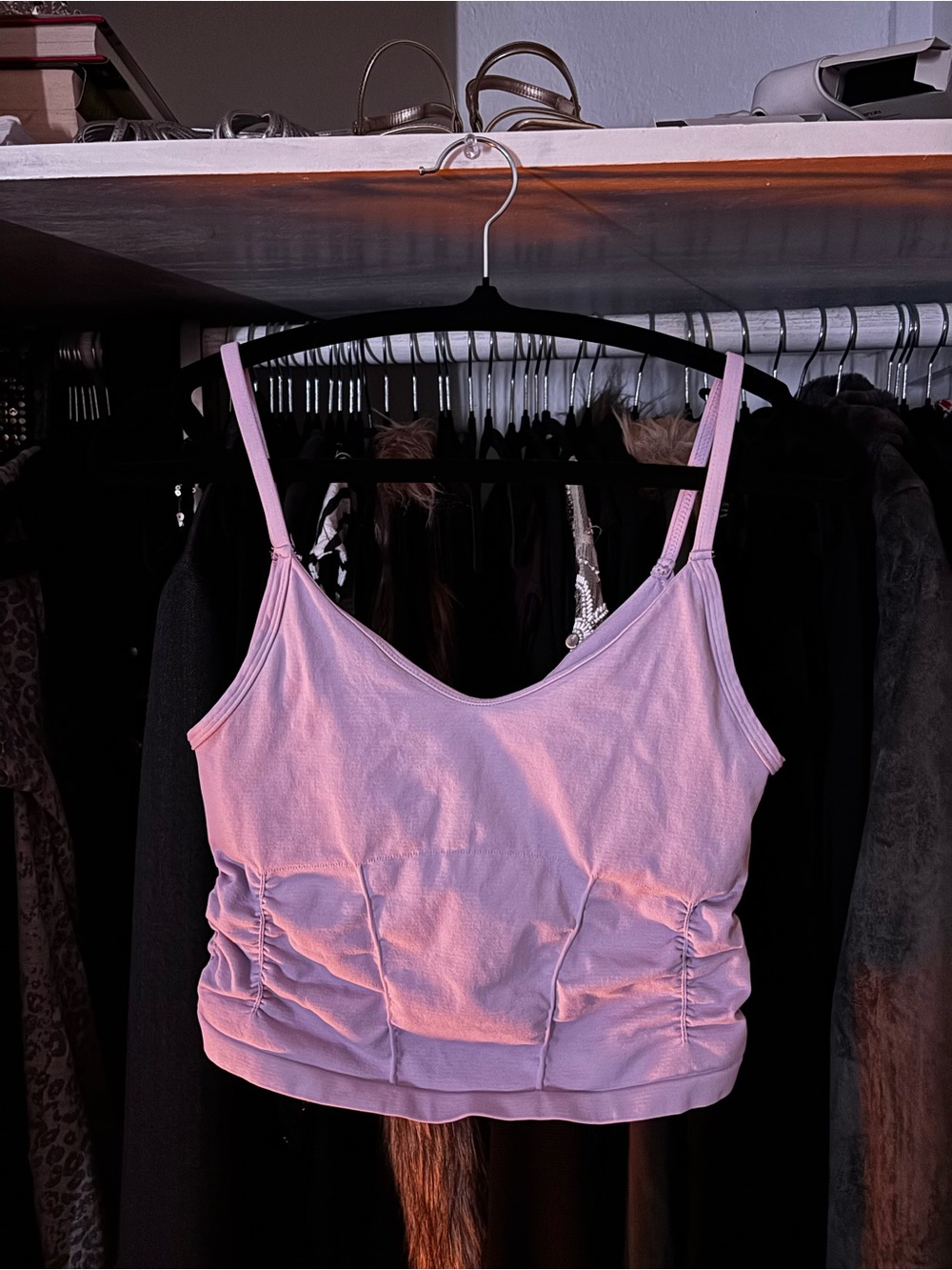 Free People Lavender Ruched Cami